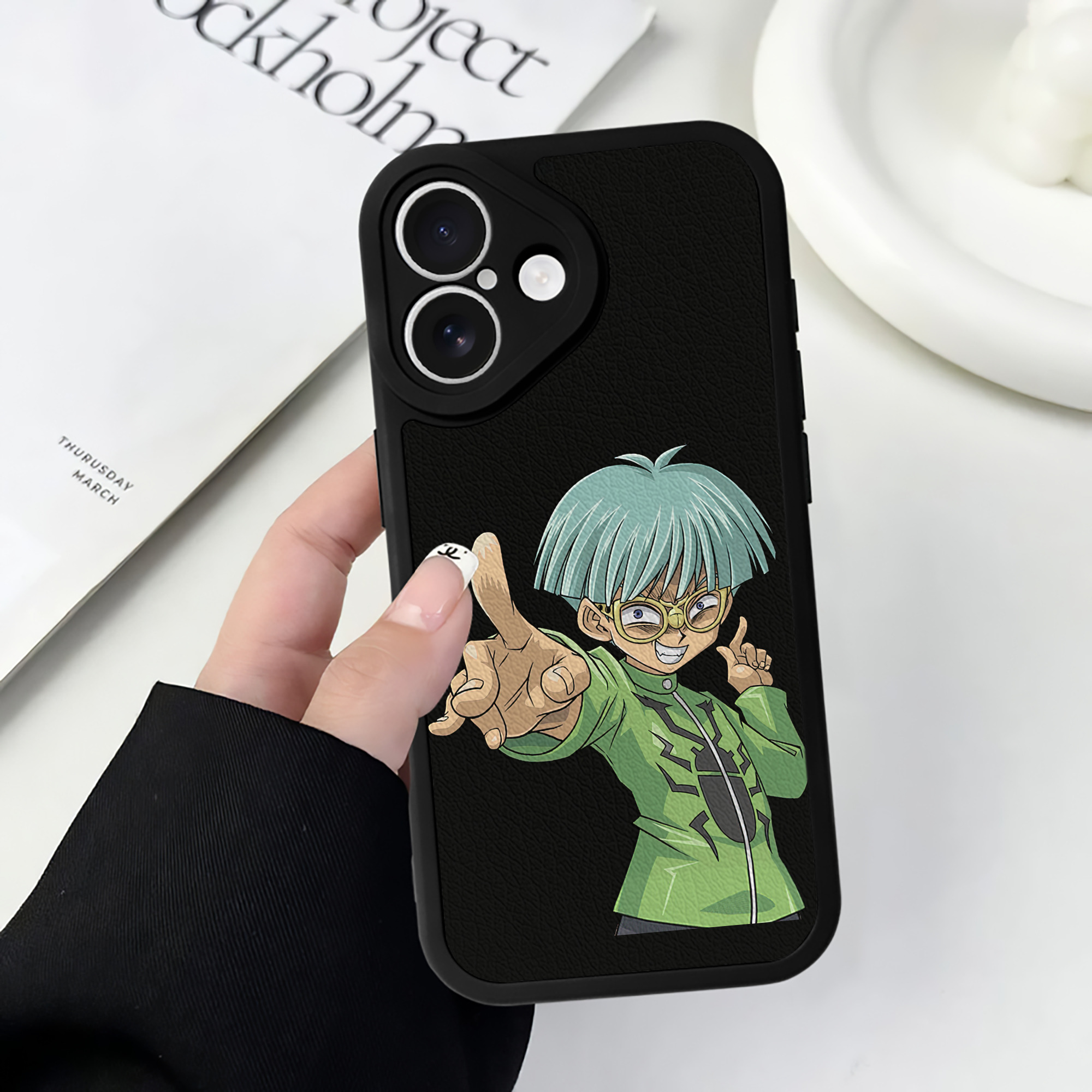 遊☆戯☆王 Yu-Gi-Oh! 【iPhone 16シリーズ対応】シリコンスマホケース（レザー調） 材質：シリコン